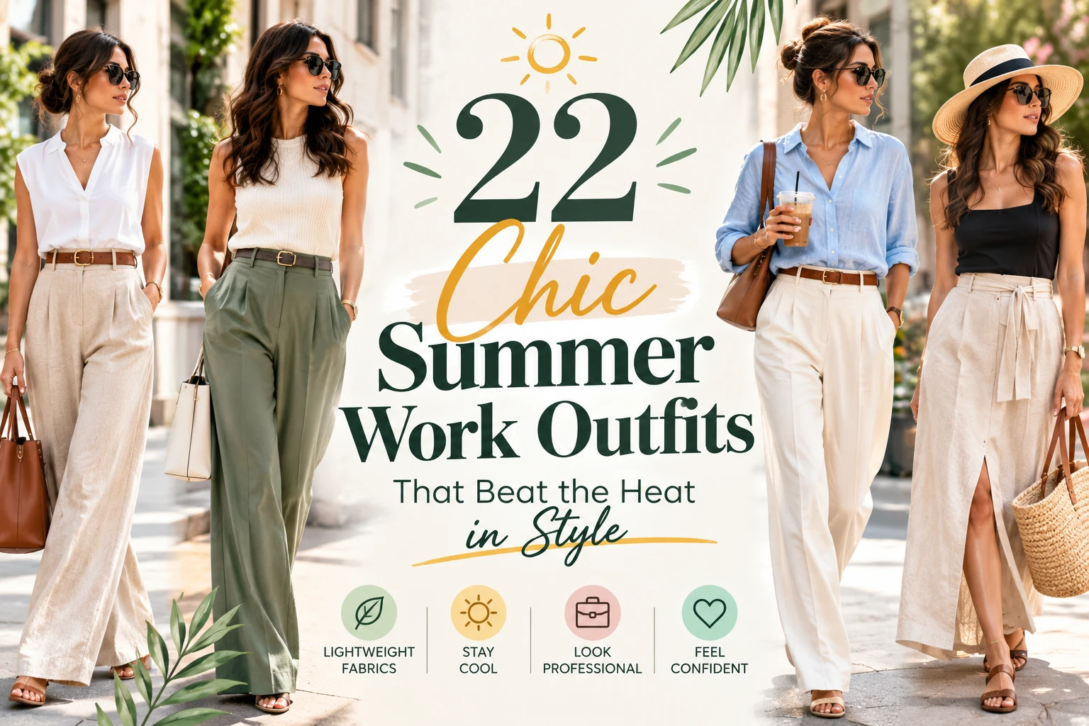 22 Chic Summer Work Outfits That Beat the Heat in Style