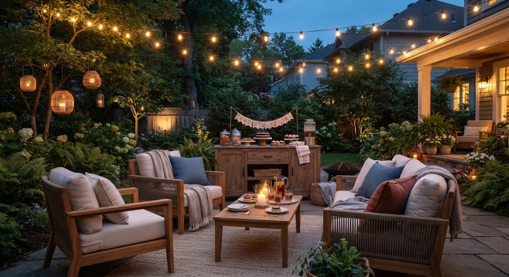 End the Evening With a Dessert-and-Conversation Area